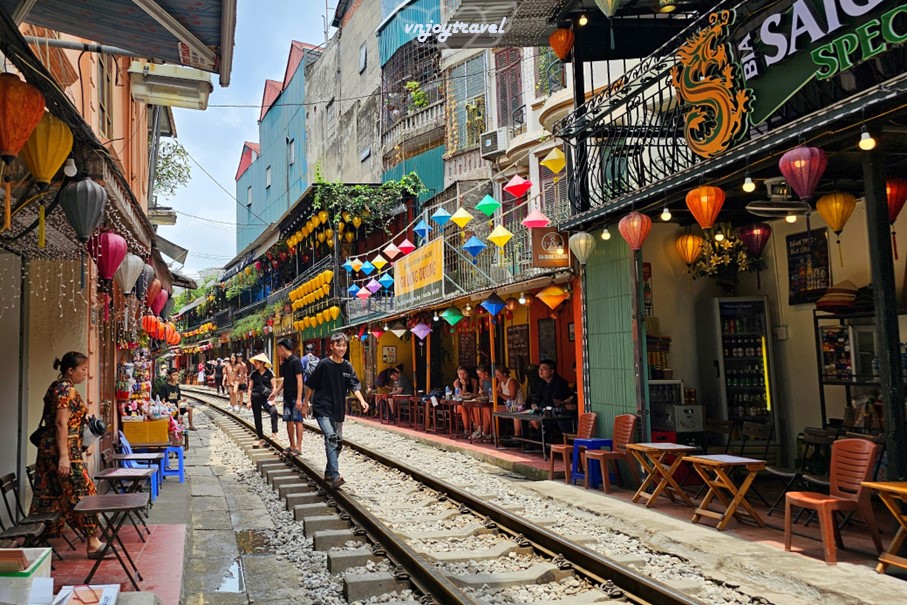 เที่ยวเวียดนาม vnjoytravel vietnam ฮานอย Hanoi ทางรถไฟฮานอย Hanoi Train Street